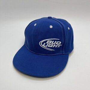 Y2K Bud Light Beer Trucker Baseball Hat Snapback Blue / White Cap Baseball